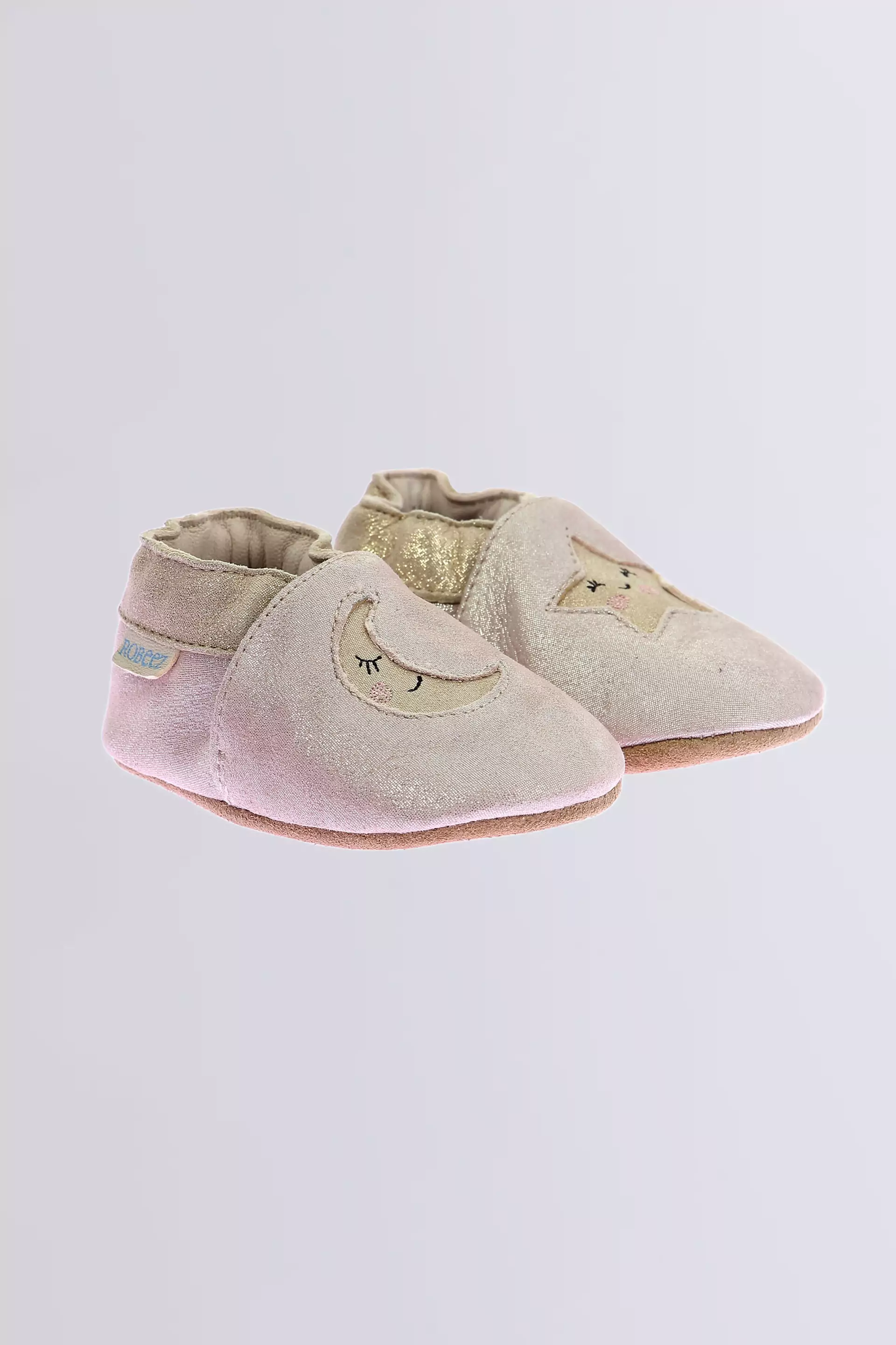 Circus Style - Pink glitter soft sole slippers for girl - Robeez © Official website