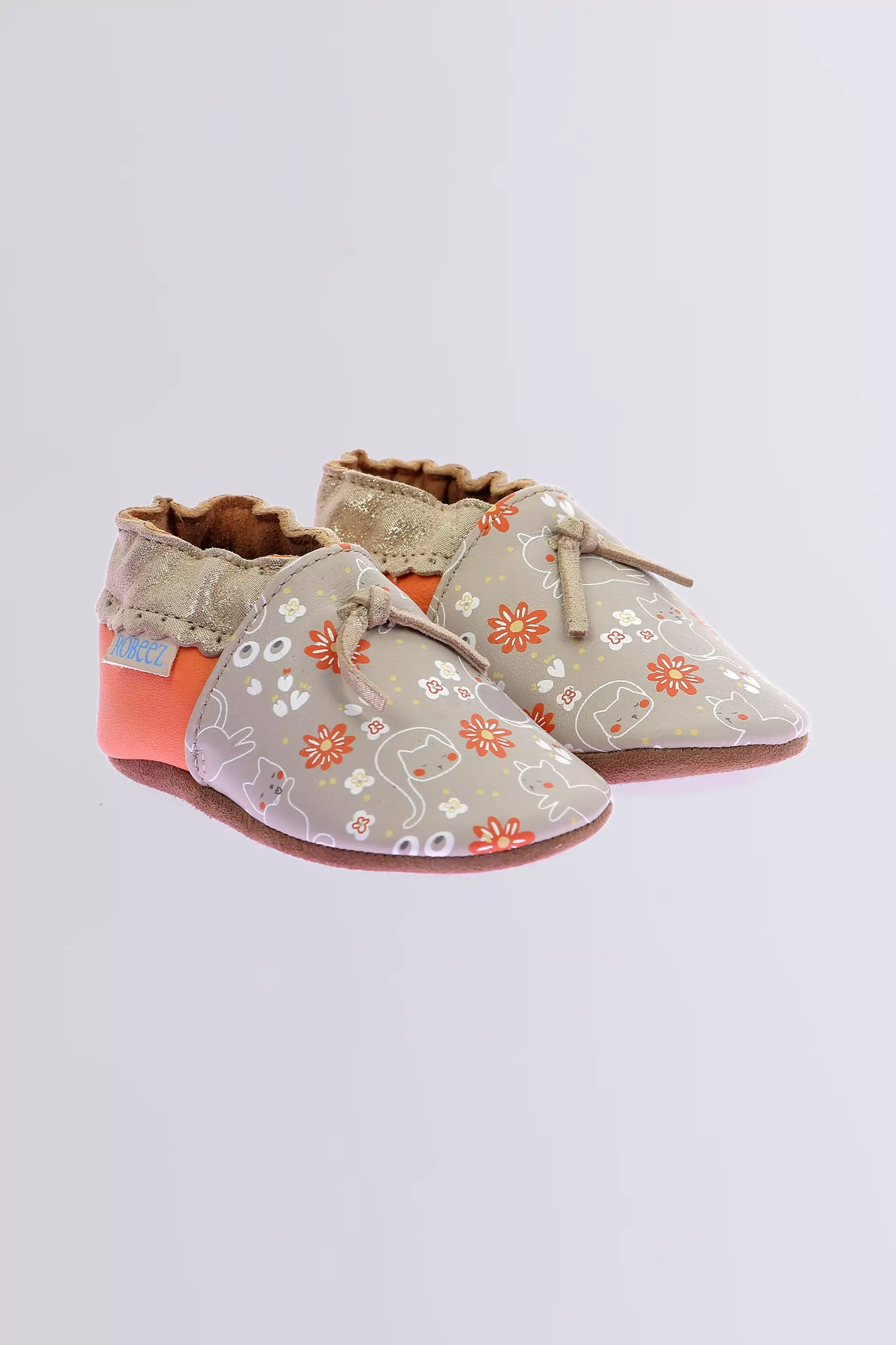 Valley Nap - chaussons souples gris clair pour fille - Robeez © Site Officiel