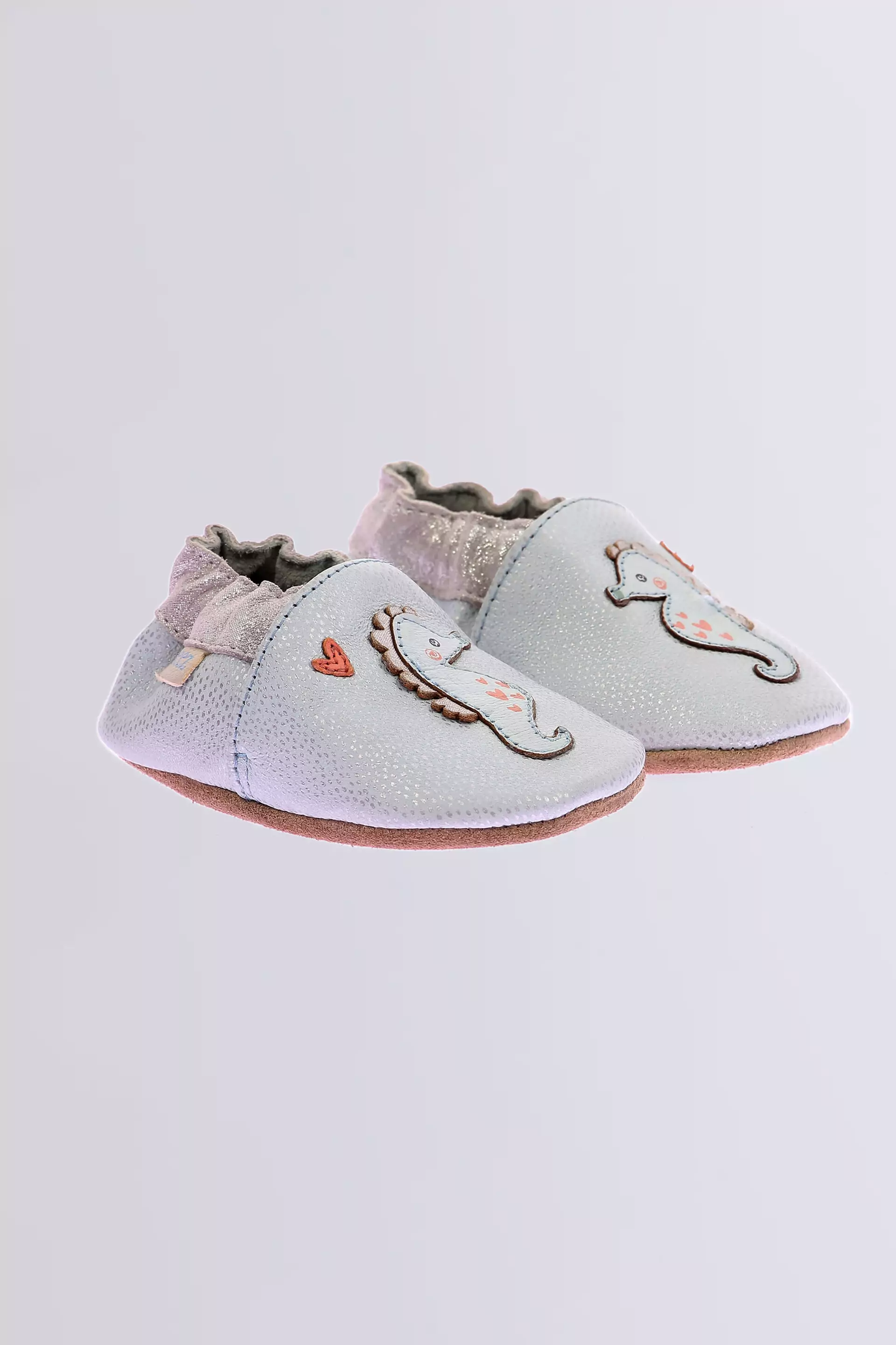 Seahorse Land - chaussons souples bleu clair pour fille - Robeez © Site Officiel