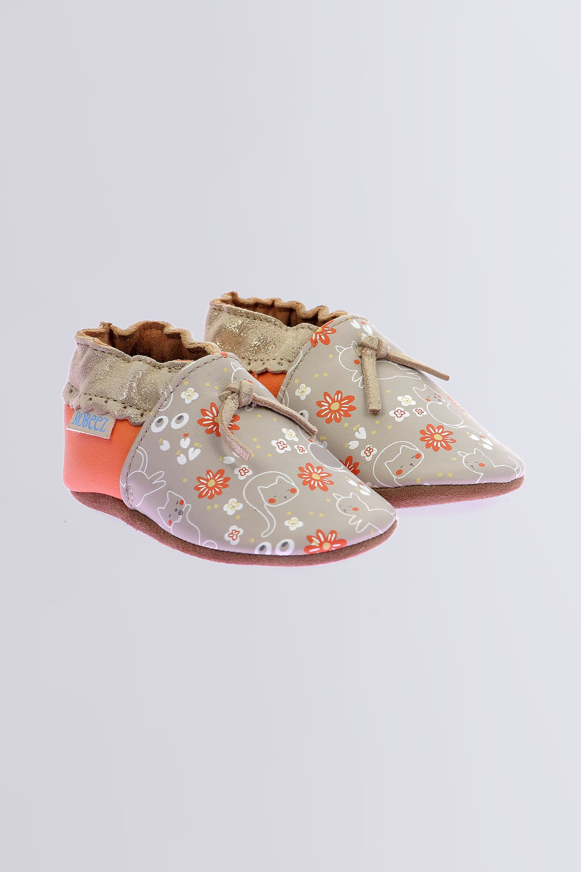 Valley Nap - chaussons souples gris clair pour fille - Robeez © Site Officiel