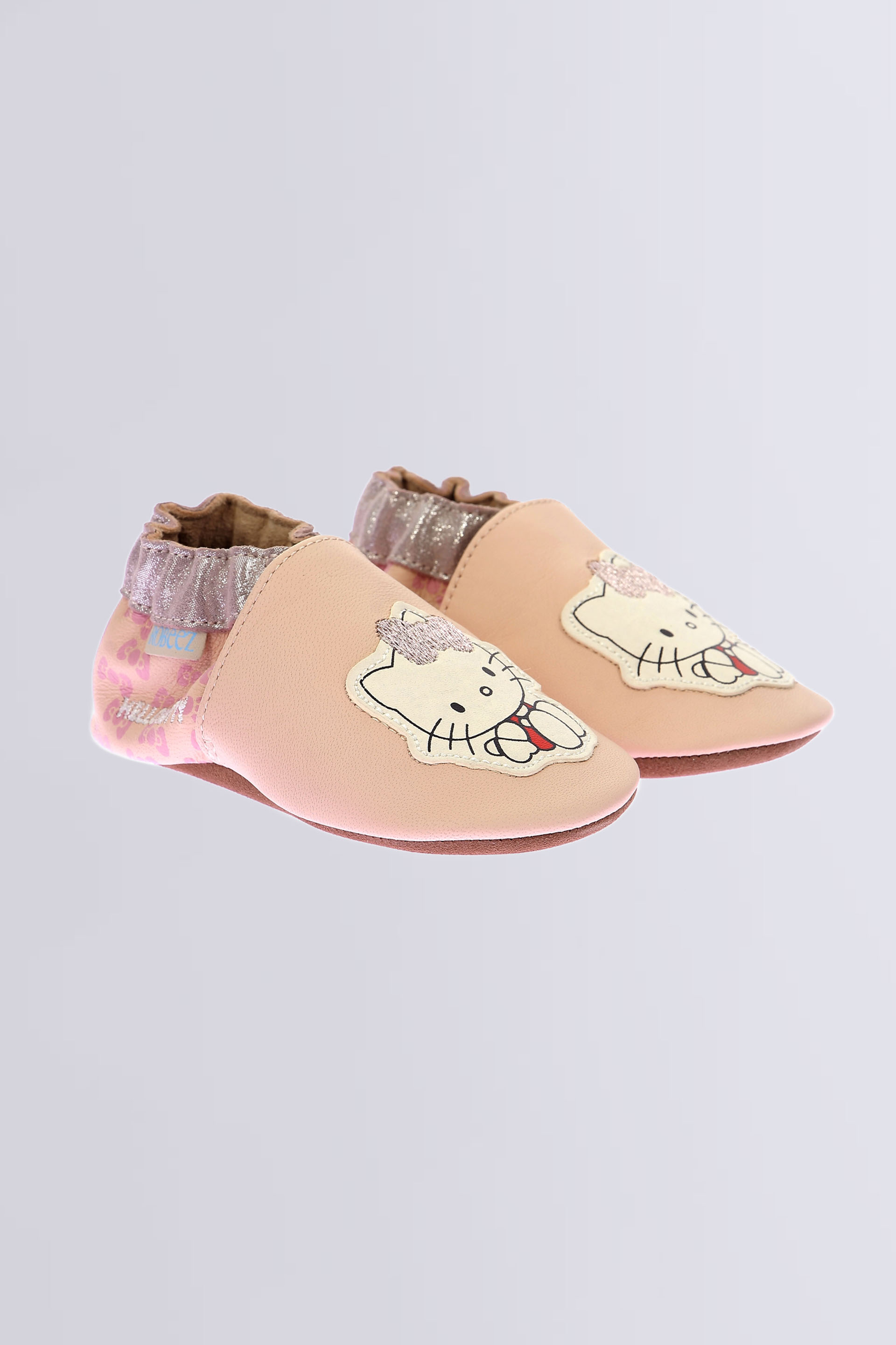 Kittystand - Light pink soft sole slippers for girl - Robeez © Official website