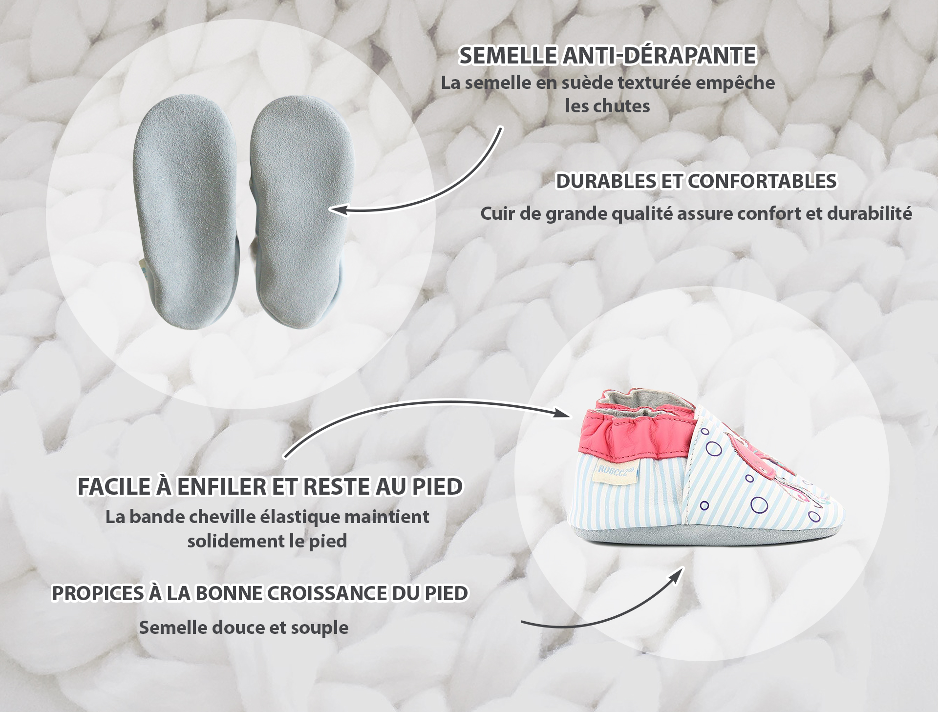 Robeez : Chaussons souples et Mini Shoez pour bébés - Robeez