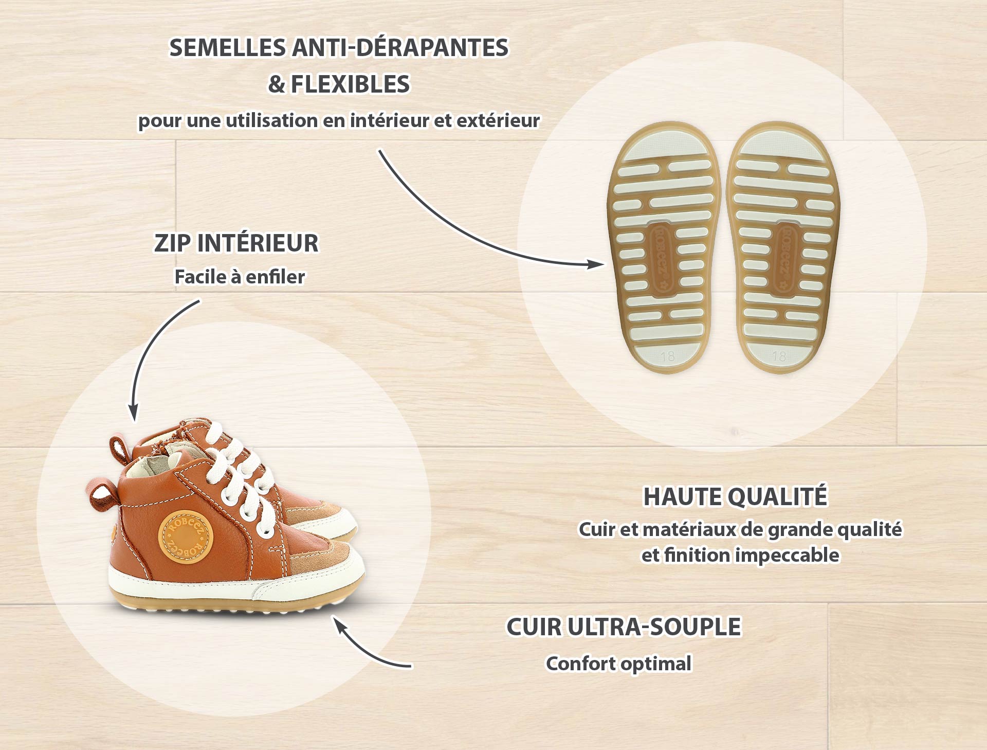 les chaussures premiers pas mini me - Robeez