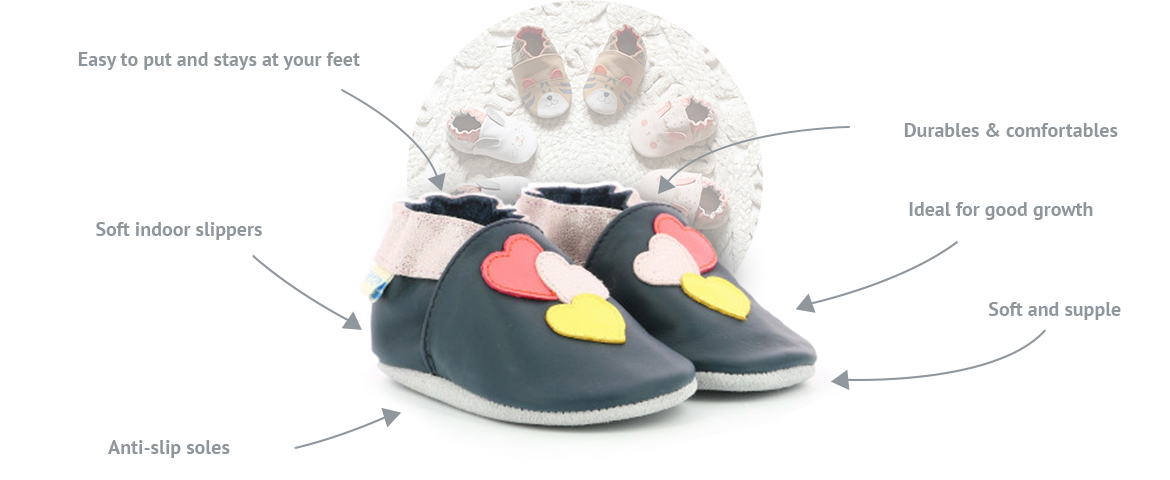 Technical drawing of Robeez Soft Sale slippers