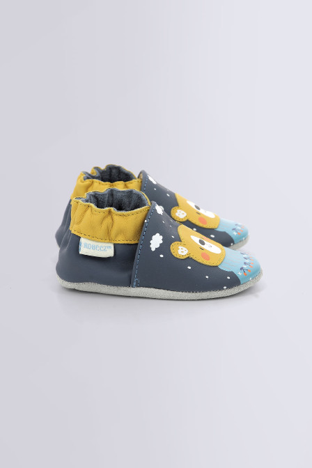 Snow Bear - Zapatillas flexibles azul para bebé niño - Robeez ©