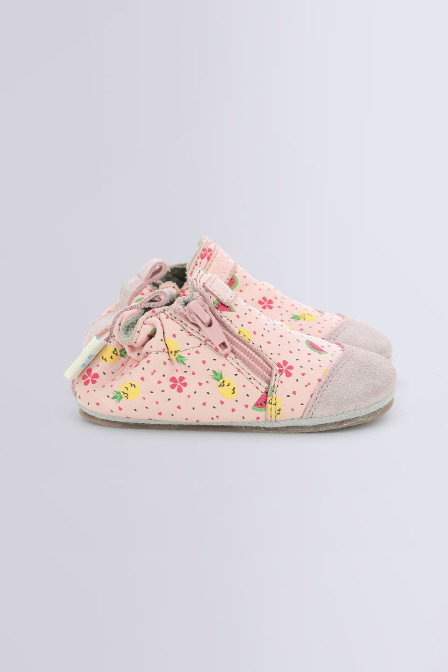 Fruity Day - light pink soft sole slippers for girls - Robeez © Fruity Day - light pink soft sole slippers for girls - Robeez ©