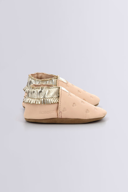 Appaloosa Style - light pink soft sole slippers for girl - Robeez © Appaloosa Style - light pink soft sole slippers for girl - Robeez ©