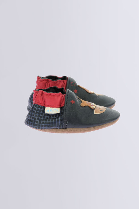 Foxy Dance - Navy soft sole slippers for boy - Robeez © Official website Foxy Dance - Navy soft sole slippers for boy - Robeez © Official website