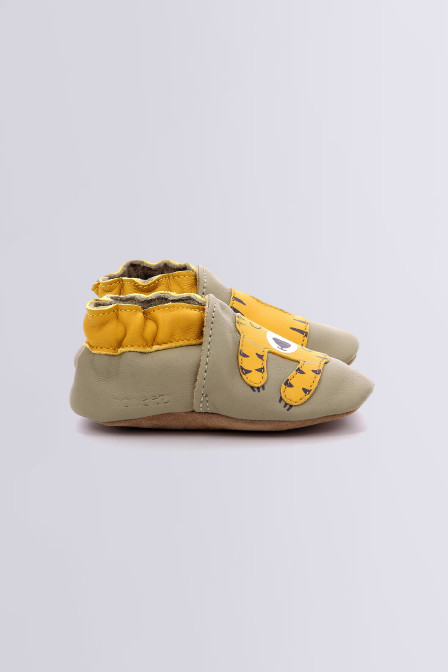 Tiger Nap - Zapatillas flexibles kaki para bebé niño - Robeez © Tiger Nap - Zapatillas flexibles kaki para bebé niño - Robeez ©