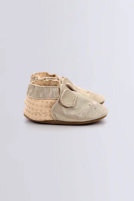 Mouse Nose - Zapatillas flexibles oro y rosa para bebé niña - Robeez © Mouse Nose - Zapatillas flexibles oro y rosa para bebé niña - Robeez ©