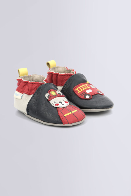Fireman - navy weiche Krabbelschuhe für Jungen - Robeez © Fireman - navy weiche Krabbelschuhe für Jungen - Robeez ©