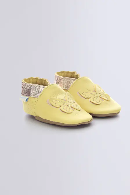 Fly In The Wind - Chaussons souples jaune clair pour fille - Robeez ©