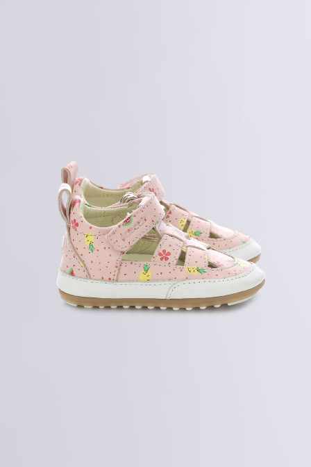 Miniz - light pink first steps t-strap shoes  for girls - Robeez ©