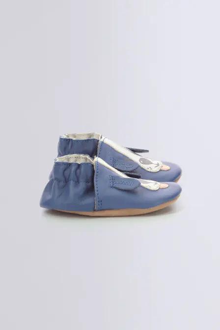 Sweety Dog - Zapatillas flexibles azul para bebé niña y niño - Robeez © Sweety Dog - Zapatillas flexibles azul para bebé niña y niño - Robeez ©