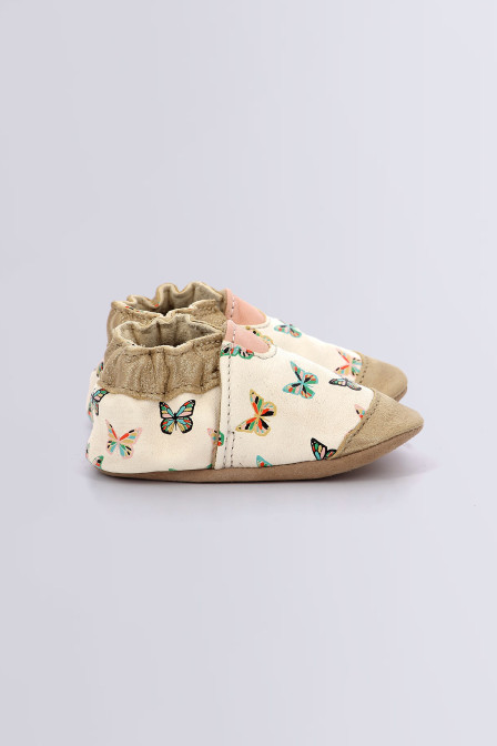 Crazybutterfly Zapatitos de suela blanda blanco y plateado para niña - Robeez © Web oficial Crazybutterfly Zapatitos de suela blanda blanco y plateado para niña - Robeez © Web oficial
