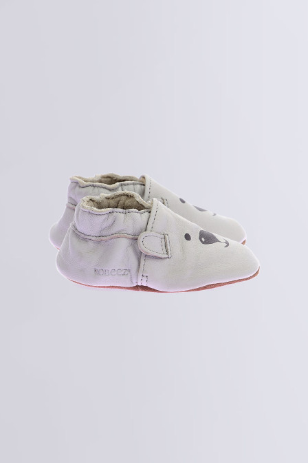 Sweety Bear - Zapatillas flexibles gris claro para bebé niña y niño - Robeez © Sweety Bear - Zapatillas flexibles gris claro para bebé niña y niño - Robeez ©