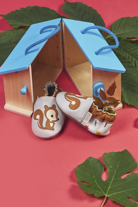 Squicky - Grey soft sole slippers for boy - Robeez © Official website Squicky - Grey soft sole slippers for boy - Robeez © Official website